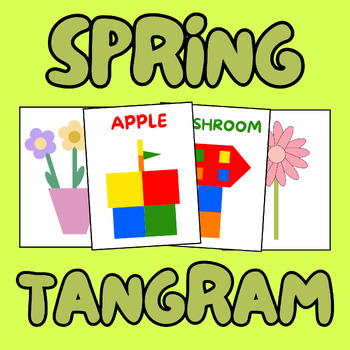 Preview of Spring Tangram Activity:Spring Themed Game|Spring Season Tangram.