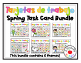 Spring Task Cards in Spanish Bundle