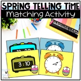 Spring Telling Time Matching Activity