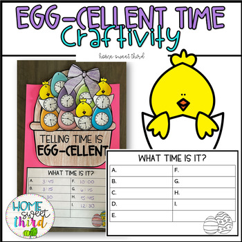 Preview of Spring Telling Time | Easter Math Craftivity | Spring Telling TimeBulletin Board
