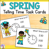 Telling Time Task Cards - Spring Math Center