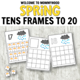 Spring Tens Frames 0-20 for Math Centers Preschool Countin