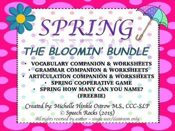 Preview of Spring Vocabulary Bundle