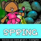 Spring Theme Centers and no prep Printables, preschool, ki