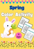 Spring Theme Coloring Book - No Prep - Activities