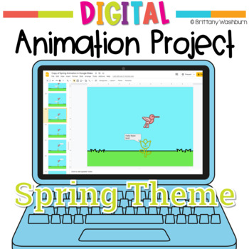 Preview of Spring Theme Digital Animation Project | Stop Motion in Google Slides