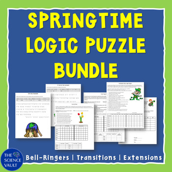 Preview of Spring Theme Logic Puzzles and Cryptograms Bundle