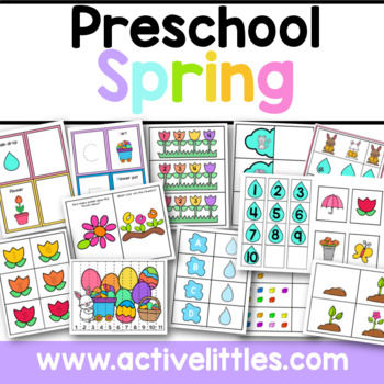 Preview of Spring Theme Preschool Activities Printable