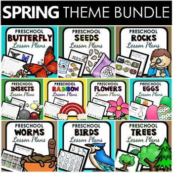 Preview of Spring Preschool Activities - Favorite Preschool Themes Lesson Plan BUNDLE