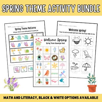 Preview of Spring Theme Printable Activity Bundle