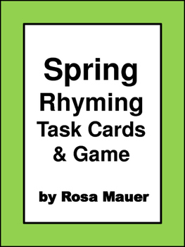 Preview of Spring Theme Rhyming Poetry Game Activities for Kids