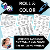 Spring Theme: Roll Number Cubes & Color the Sums