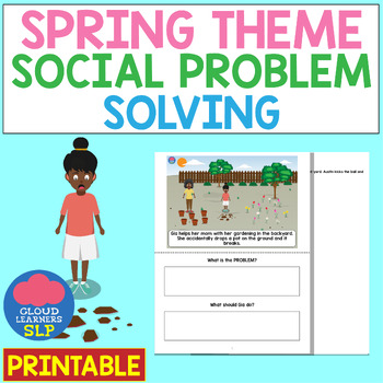 Preview of Spring Theme: Social Problem Solving Printable