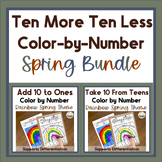 Spring Theme : Ten More Ten Less Color-by-Code for 1st, 2n