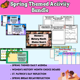 Spring Activity Bundle St Patrick's Day Women's History Mo