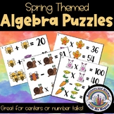 Spring Themed Algebra Picture Puzzles