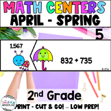 Spring Themed - April Math Centers for 2nd Grade - Math Ga