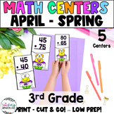 Spring Themed - April - Math Centers for 3rd Grade - Math 