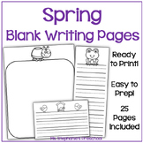 Spring Themed Blank Writing Pages