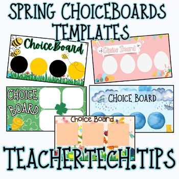 Preview of Spring Themed Choice Board Templates