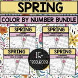 Spring Themed Color By Number Activities for Middle School