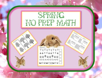 Preview of Spring Themed DISTANCE LEARNING Math Pack - 23 Print & Go Math Activities!!!!