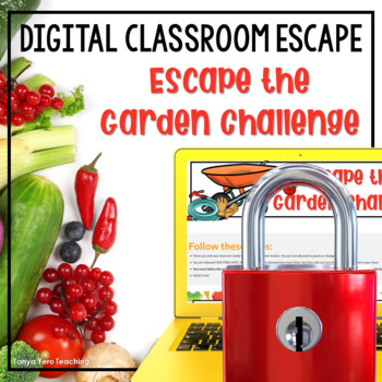 Preview of Spring Themed Digital Escape Room Math | Garden Challenge