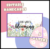 Spring Themed Door Posters and Name Cards EDITABLE