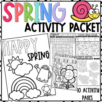 Preview of Spring Themed FUN Activities | NO PREP Activity Packet