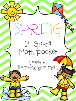 Preview of Spring Themed First Grade Math Packet