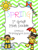 Spring Themed First Grade Math Packet