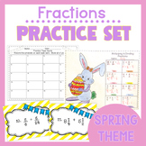 Spring Themed Fraction Color By Number {Add Subtract Multi