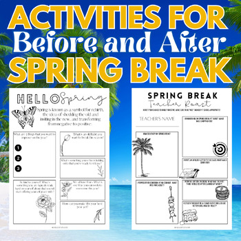 Preview of Spring Themed Fun SEL Activities for Before and After Spring Break | Secondary