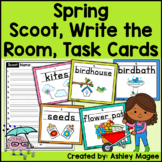 Spring Themed Handwriting Scoot Write the Room Task Cards 