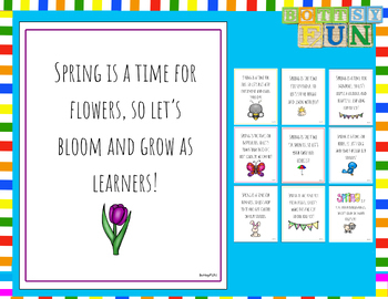 Preview of Spring Themed: Inspirational Classroom or Office Posters