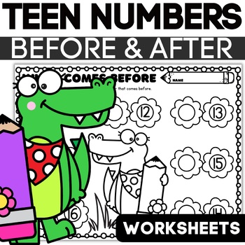Preview of Numbers Before and After Kindergarten Math Worksheets