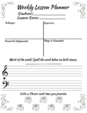 Spring Themed Lesson Planner for Piano Lessons