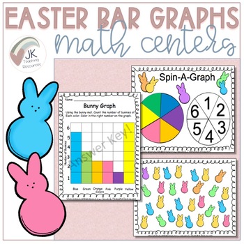Preview of Spring Bar Graph Games for Math Centers | Data Management | Easter Themed |