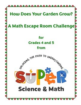 Preview of Spring Themed Math Escape Room for Gr. 4 - 5: How Does Your Garden Grow?