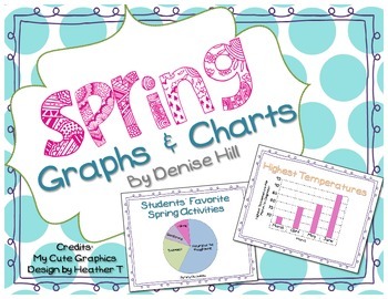 Preview of Spring Themed Data Charts & Graphs