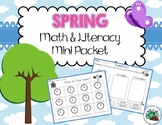 Spring Themed Math & Literacy Mini Packet