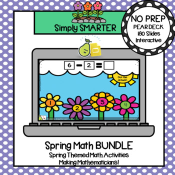 Preview of Spring Themed Math Pear Deck Google Slides Add-On BUNDLE