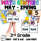 Spring Themed - May - Math Centers for 3rd Grade - Math Ga