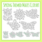 Spring Themed Mazes with Solutions Clipart / Clip Art Comm