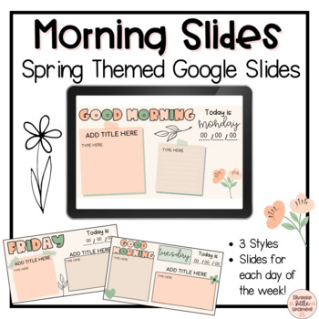 Preview of Spring Themed Morning Slides Templates | Google Slides 