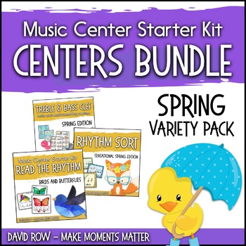 Preview of Spring Themed Music Center Starter Kit - Variety Pack Bundle