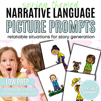 Preview of Spring Themed Picture Story Prompts for Narrative Generation | Language Speech
