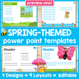 4 Spring-Themed Power Point Templates (Editable)