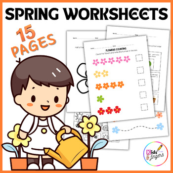Preview of Spring No Prep Worksheets - Spring Preschool Activities