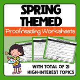 Spring Themed Proofreading, Revising and Editing Practice 
